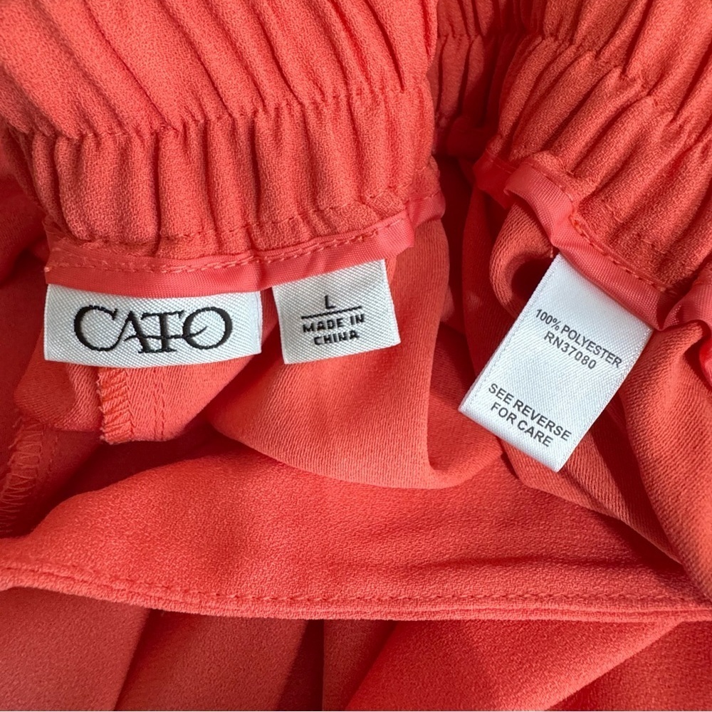Cato Coral Scallop Edge Laser Cut Culottes - Picture 5 of 6